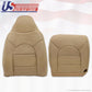 2000 Ford F250 F350 F450 Lariat Front 2x Tops 2x Bottoms Leather Seat Covers tan
