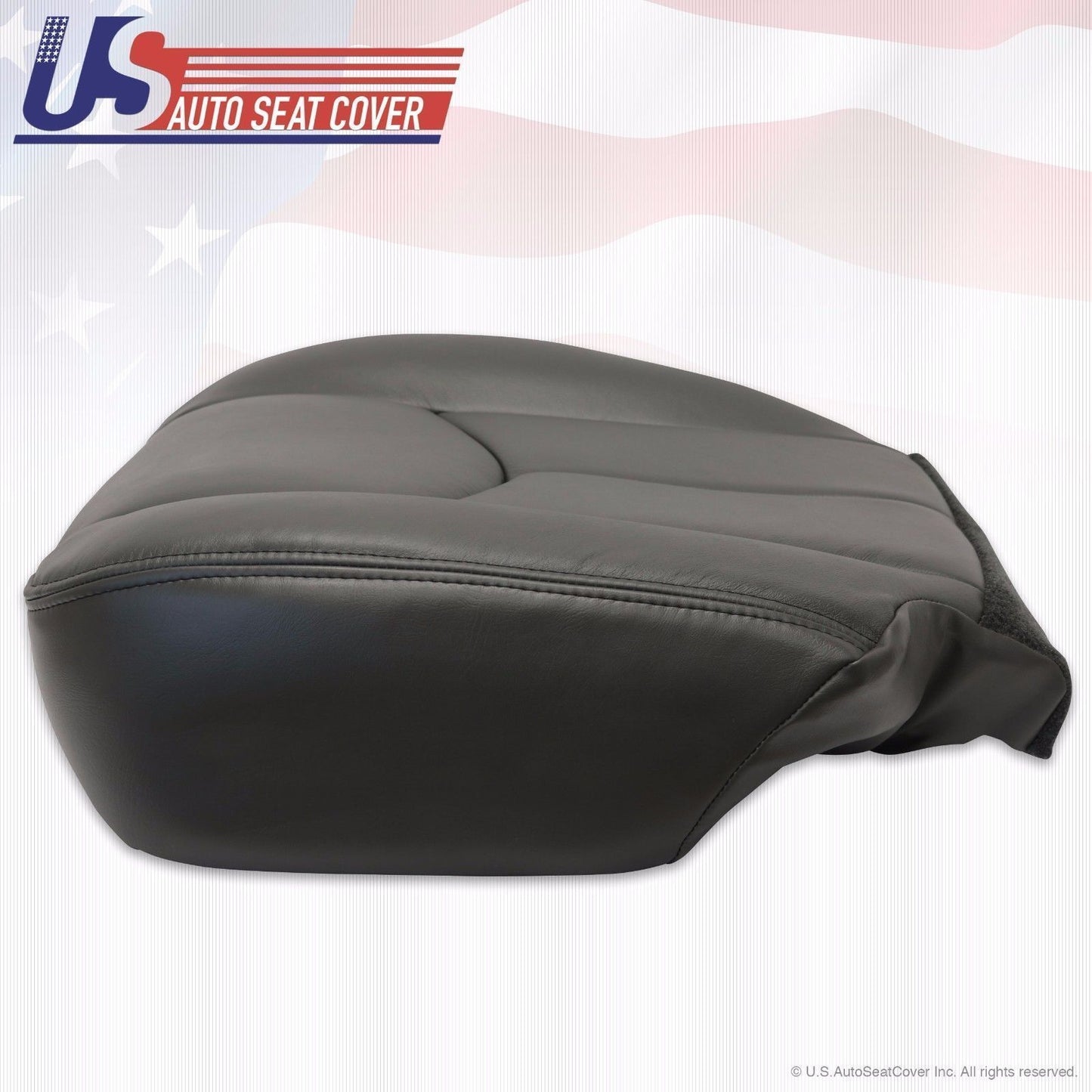 03 04 05 06 Chevy Silverado Duramax  Driver Bottom Leather Seat Cover Dark Gray