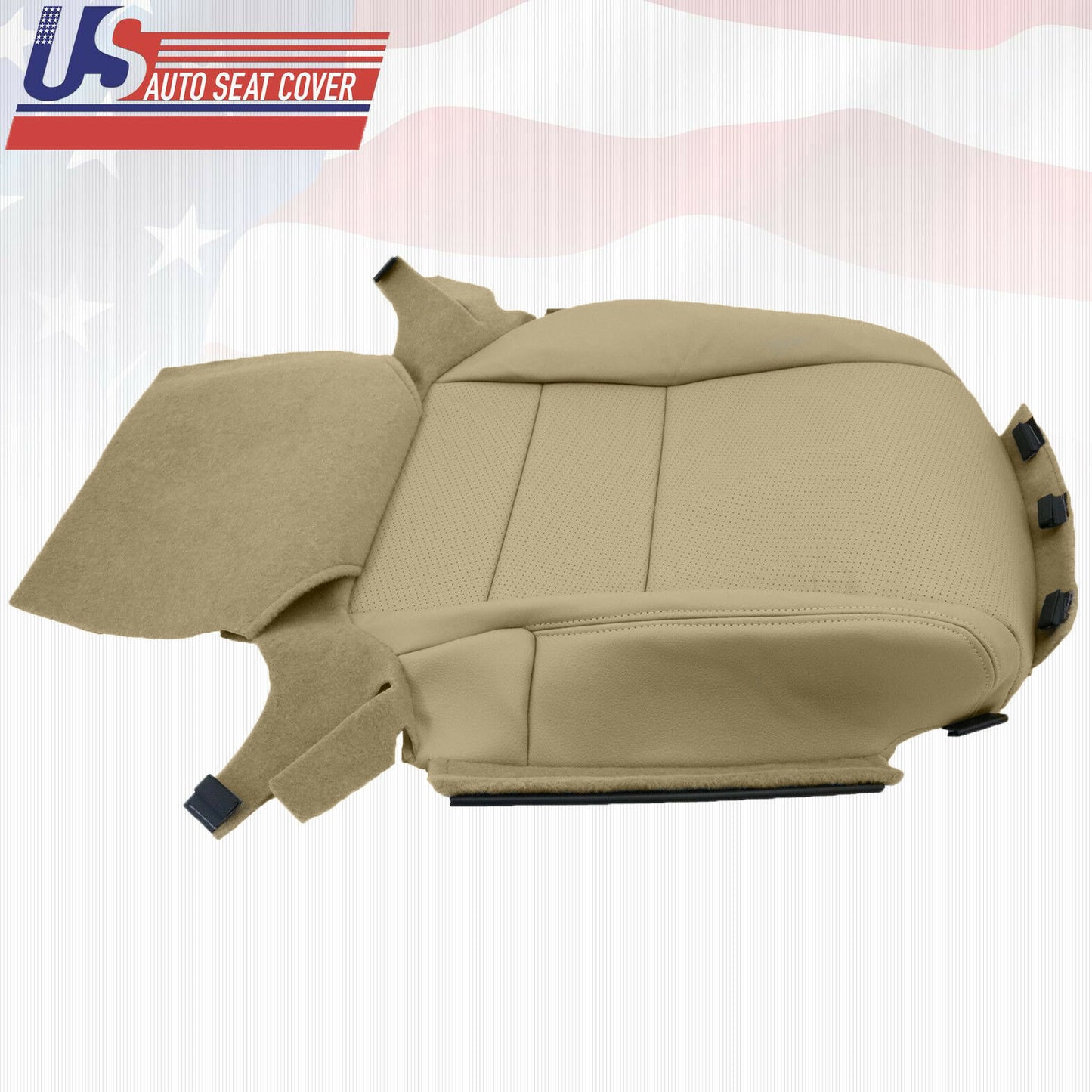 For 2005 2006 Acura TL Driver Passenger Bottom Seat Cover Perforated Leather TAN