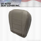 2002 to 2007 Ford F-250 4WD Lariat Bottom Leather Seat Cover Gray Perforated