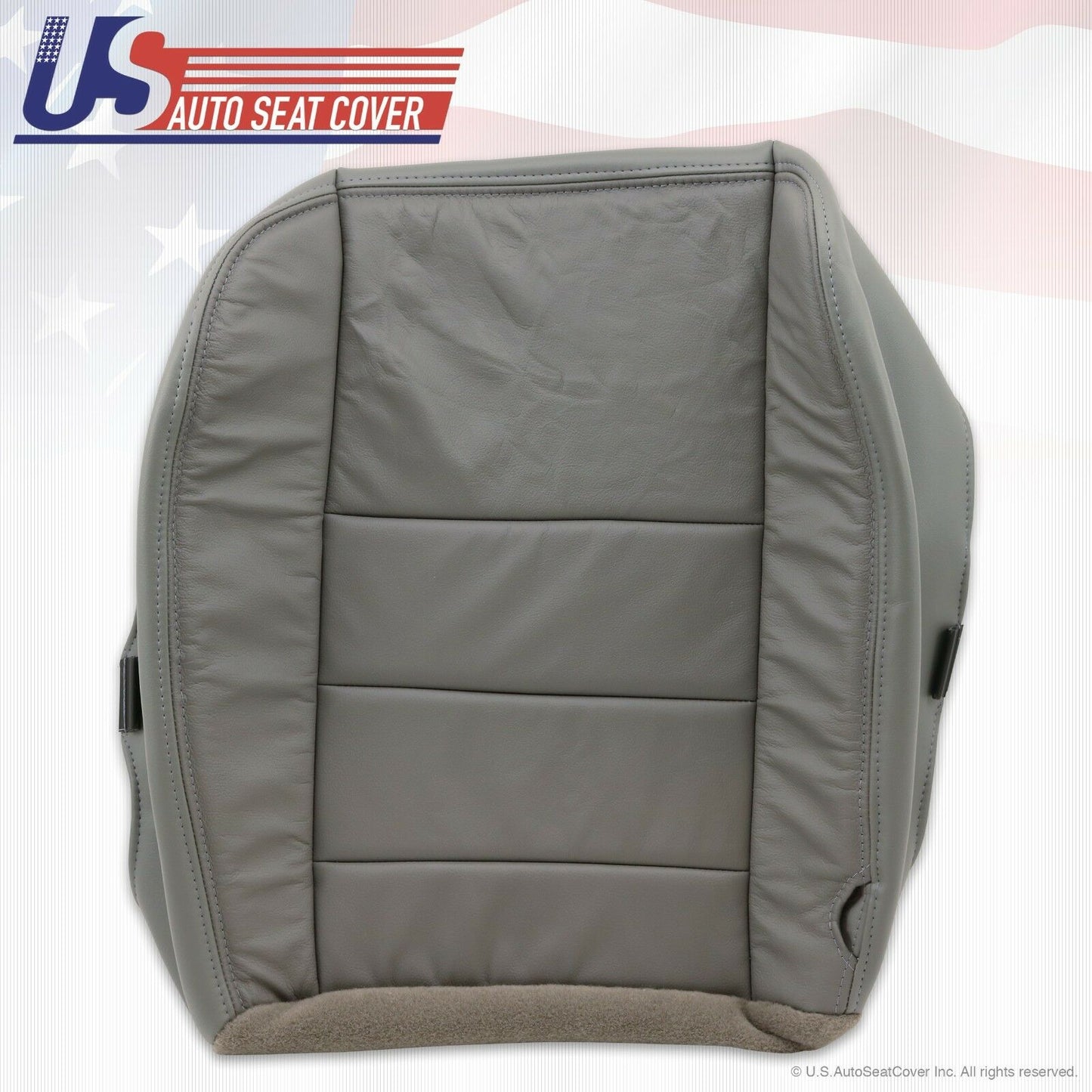 02-07 F250 F350 Lariat Driver Side Bottom Replacement Leather Seat Cover GRAY