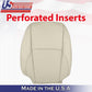 2009 Lexus ES350 Passenger Side Top Perforated Leather Seat Cover Light Tan