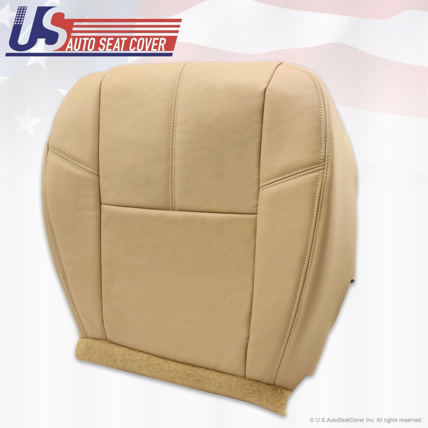 2010 2011 2012 Chevy Silverado Passenger Bottom-Lean Back Leather Seat Cover Tan