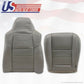 2002 To 2007 Ford F-250 Driver Bottom Top Back Leather Seat Covers Gray Perforat