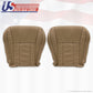 Driver & Passenger Bottom Leather Seat Cover Tan For 1996 To 2002 Toyota 4Runner