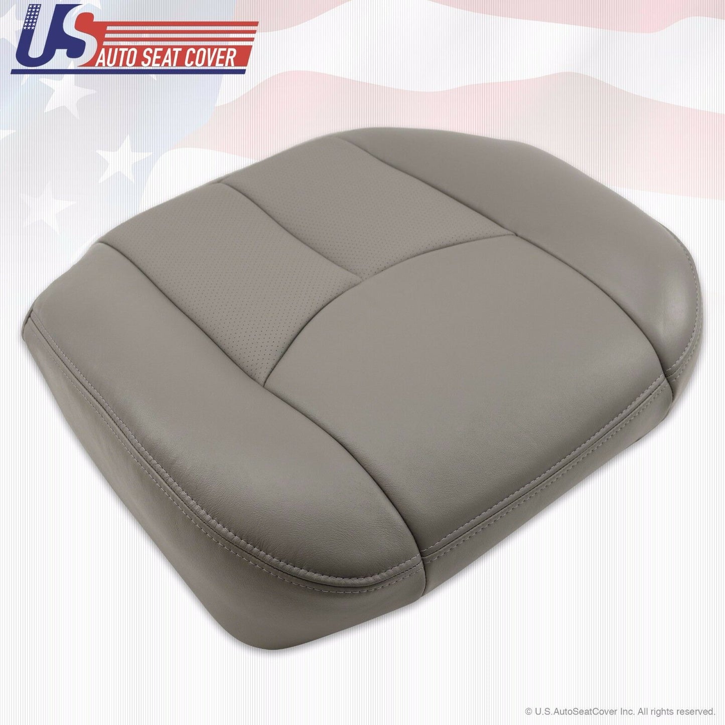 03 04 05 06 Cadillac Escalade Driver Bottom Leather Replacement Seat Cover Gray