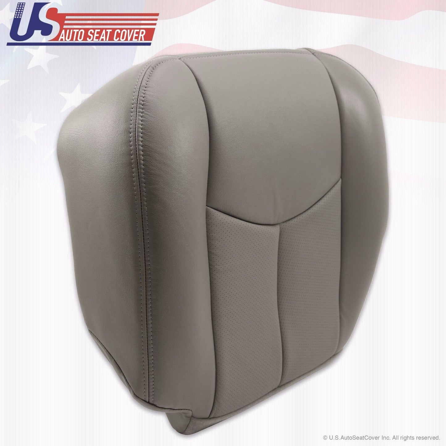 03 04 05 06 Cadillac Escalade Driver Bottom Leather Replacement Seat Cover Gray