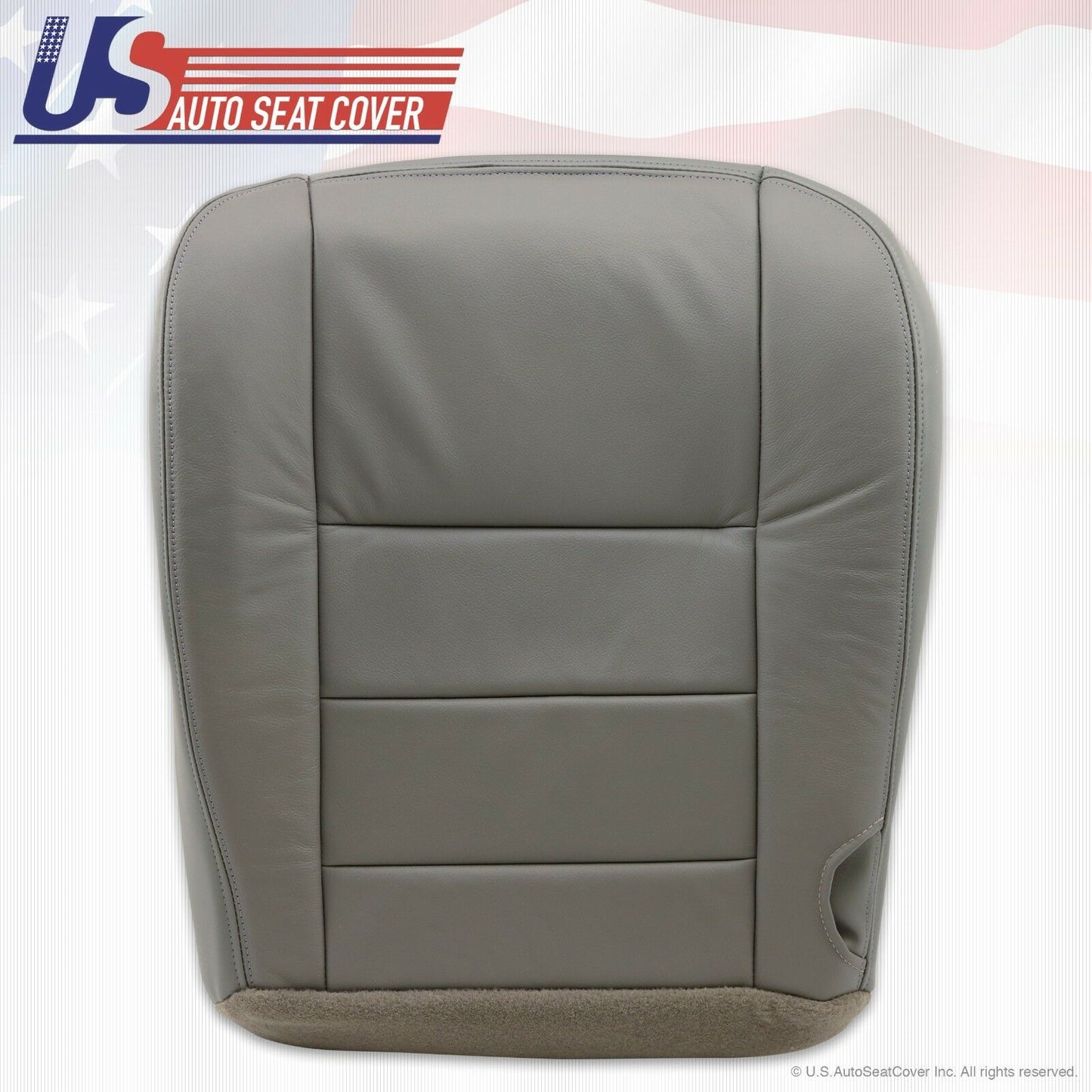 02-07 F250 F350 Lariat Driver Side Bottom Replacement Leather Seat Cover GRAY