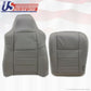 2004 05 Ford F250 F350 Driver Top Lean Back & bottom Leather Seat Cover Gray