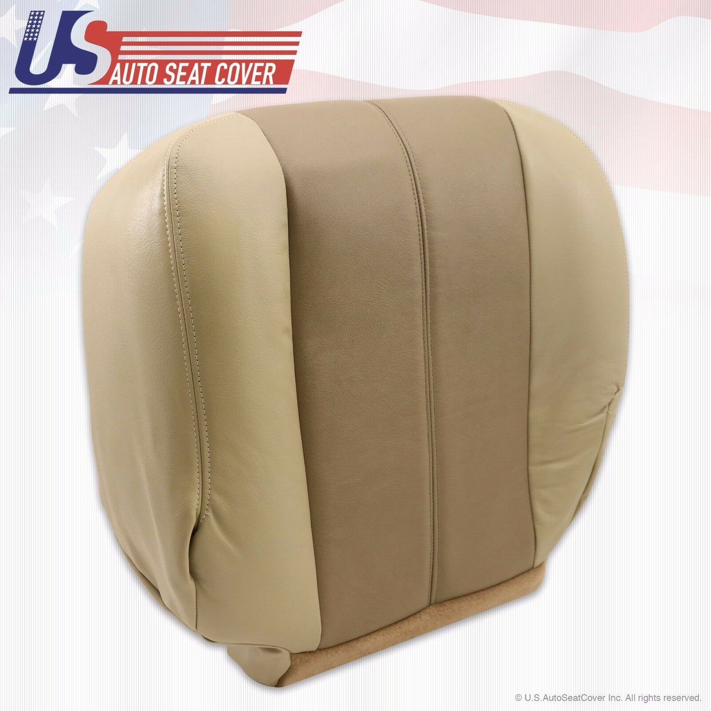 2001 GMC Yukon XL 1500 Denali Passenger Bottom Leather Seat Cover Two-Tone Tan