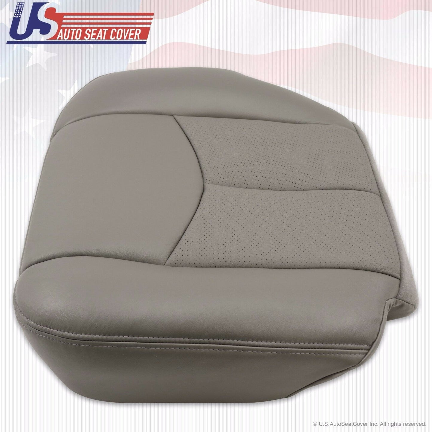 03 04 05 06 Cadillac Escalade Driver Bottom Leather Replacement Seat Cover Gray