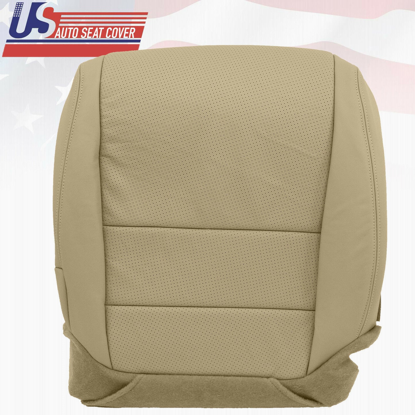 For 2005 2006 Acura TL Driver Passenger Bottom Seat Cover Perforated Leather TAN