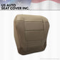 2001 2002 Ford F-150 Lariat FX4 Super Crew Driver Bottom Leather Seat Cover Tan