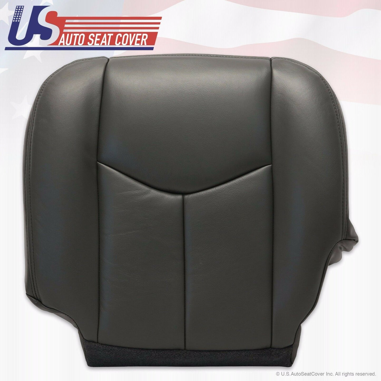 03 -06 Silverado Avalanche Sierra Front Left Bottom Leather Seat Cover Dark Gray