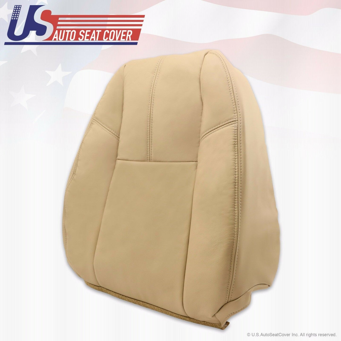 2010 2011 2012 Chevy Silverado Passenger Bottom-Lean Back Leather Seat Cover Tan