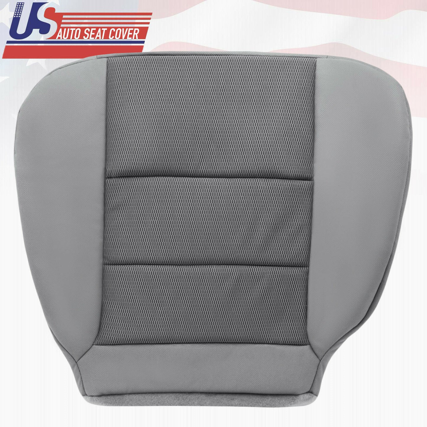 Fits 2006 Ford F-250 EXTENDED CAB Driver Bottom Seat Cover Cloth Gray 2-tone