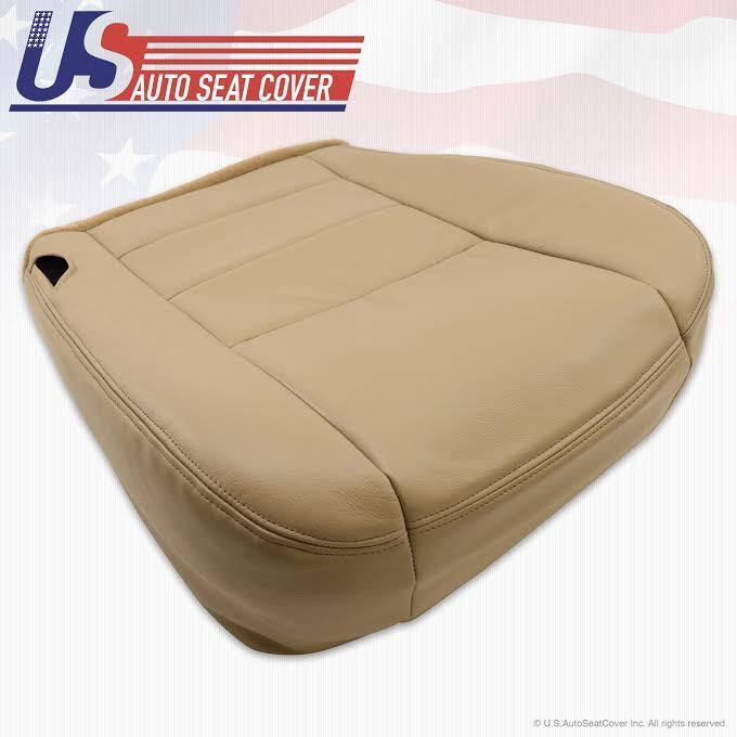 02 to 07 Ford F250 Lariat Driver Heated Bottom Leather Seat Cover Parchment TAN