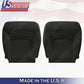 1997 -2004 Chevy Corvette Perforated Bottoms Leather Seat Cover Black
