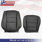 For 2005 to 2008 Acura RL Passenger Top & Bottom Leather Cover Black Perforated