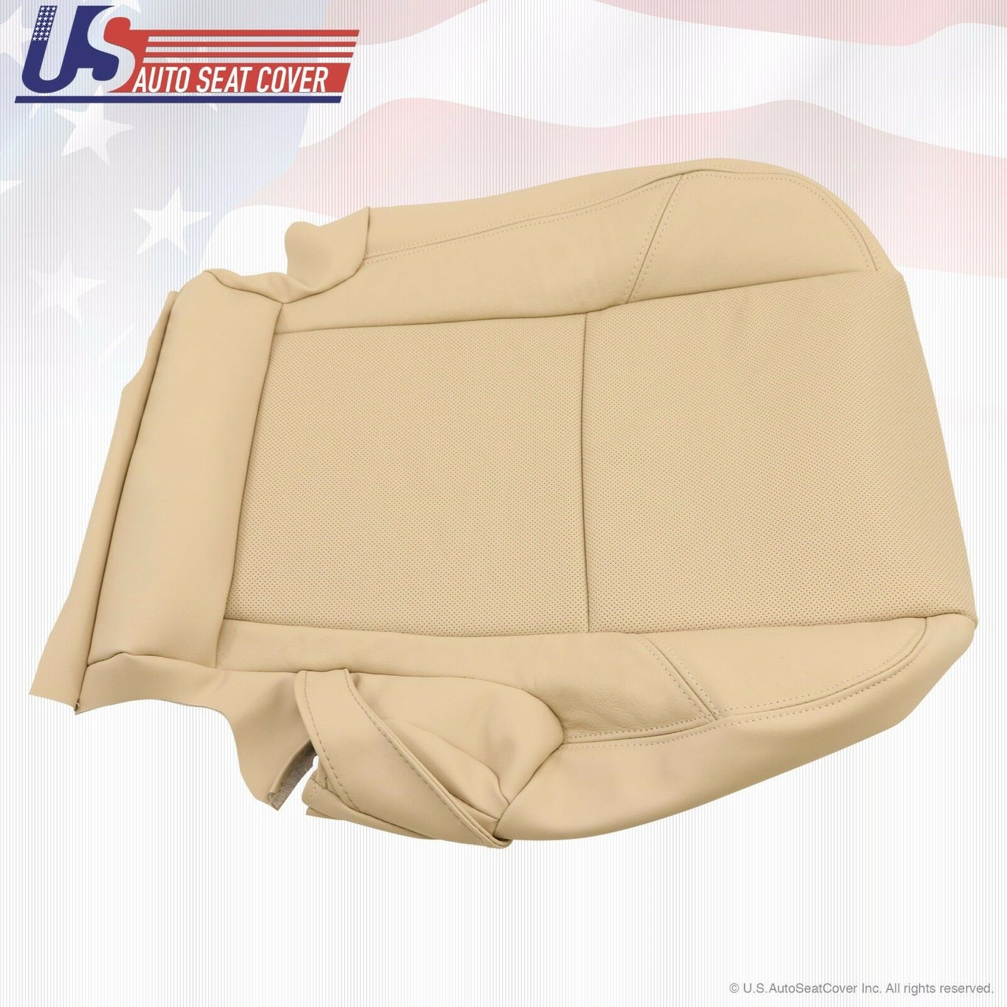 07 08 09 Escalade 2nd Row Driver Side Bottom Perforated Leather Seat Cover TAN