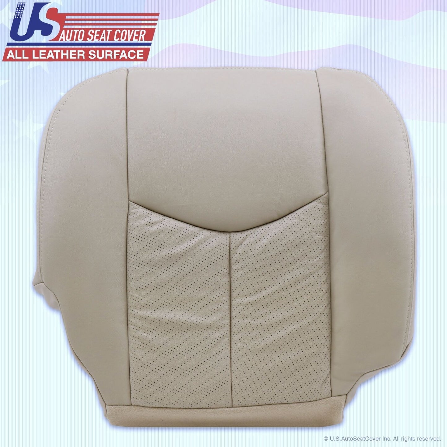 03 04 05 06 Cadillac Escalade Driver & Passenger Bottom Leather Seat Covers Tan