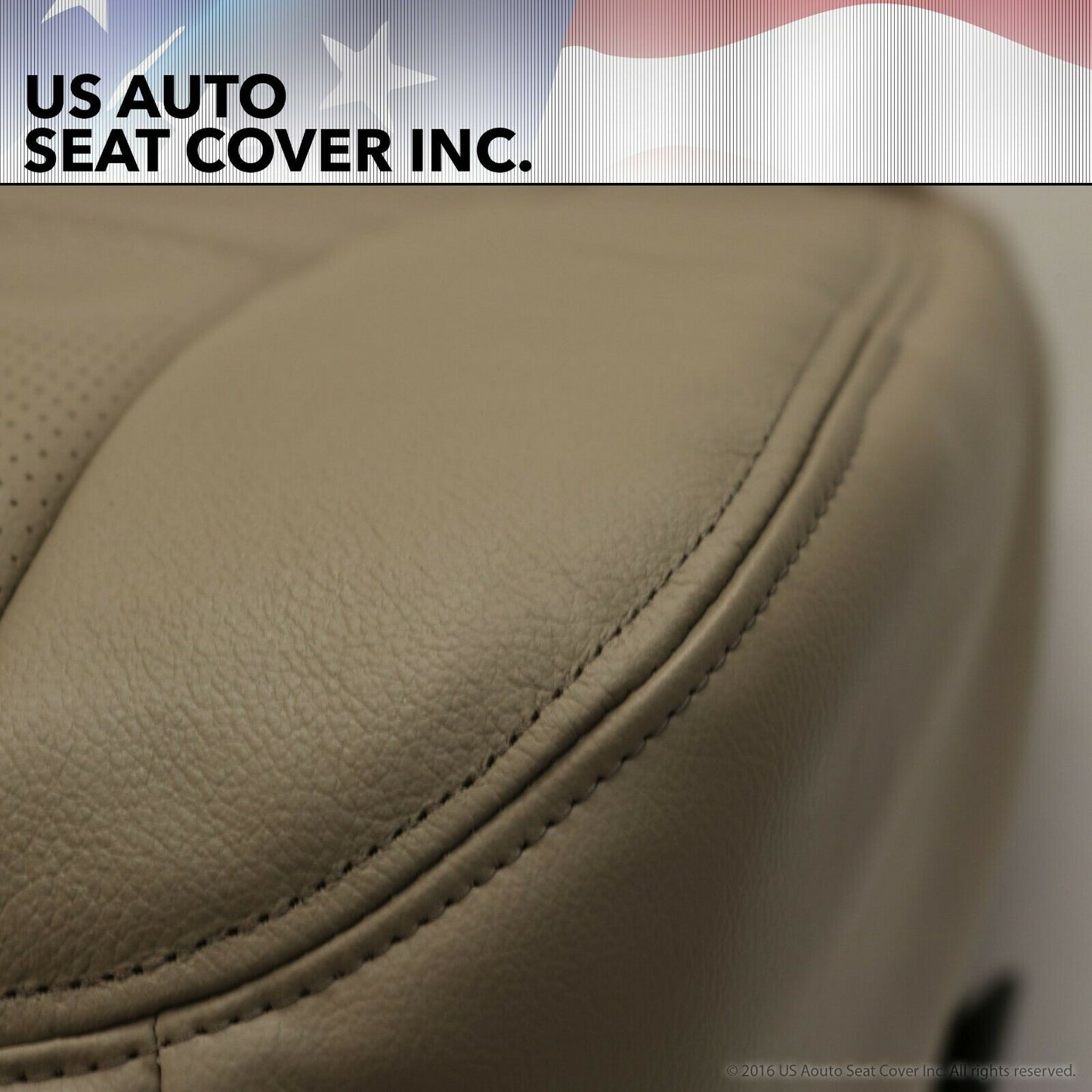 02 to 07 Ford F250 Lariat Driver Bottom Leather Seat Cover TAN Perforated Heated