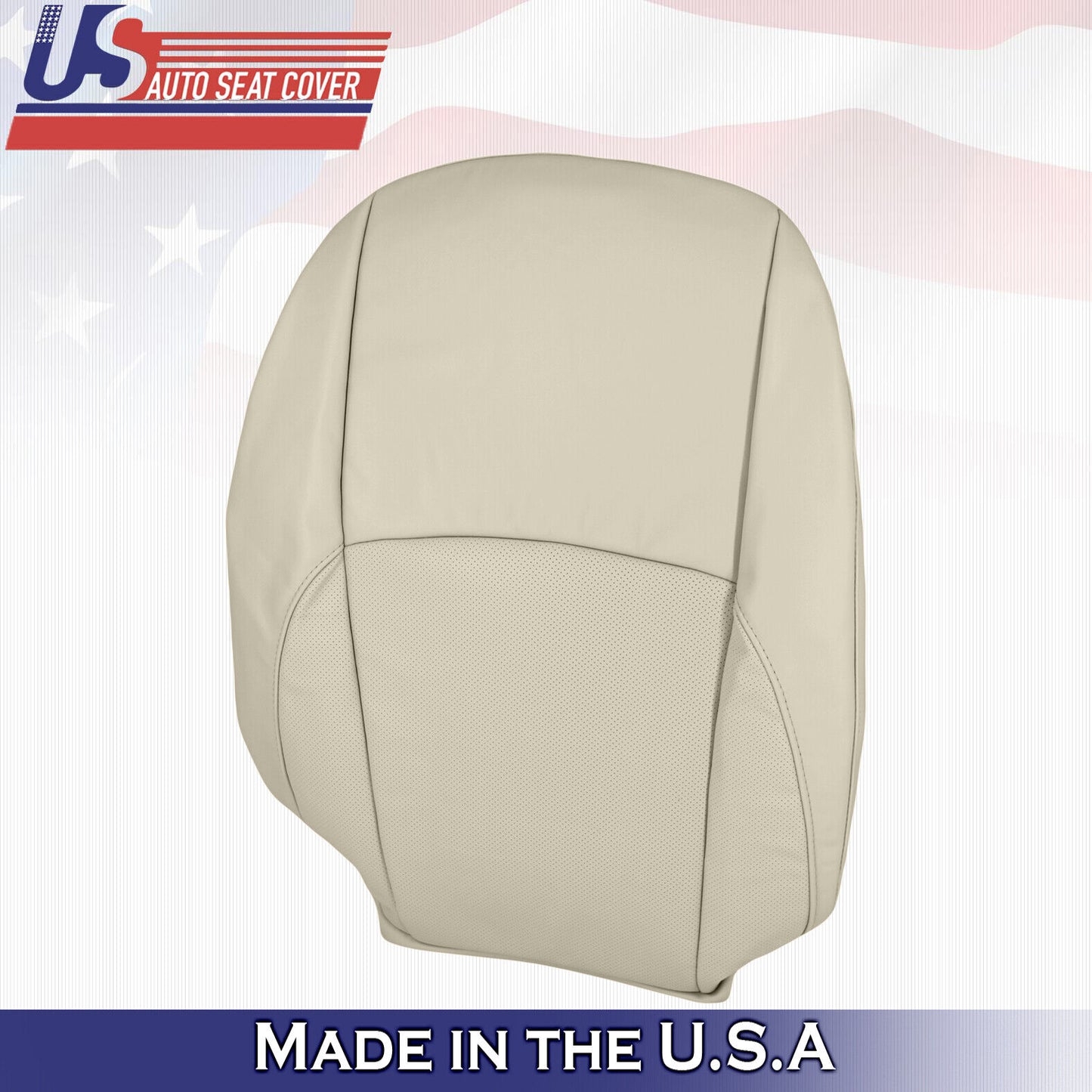 2009 Lexus ES350 Passenger Side Top Perforated Leather Seat Cover Light Tan