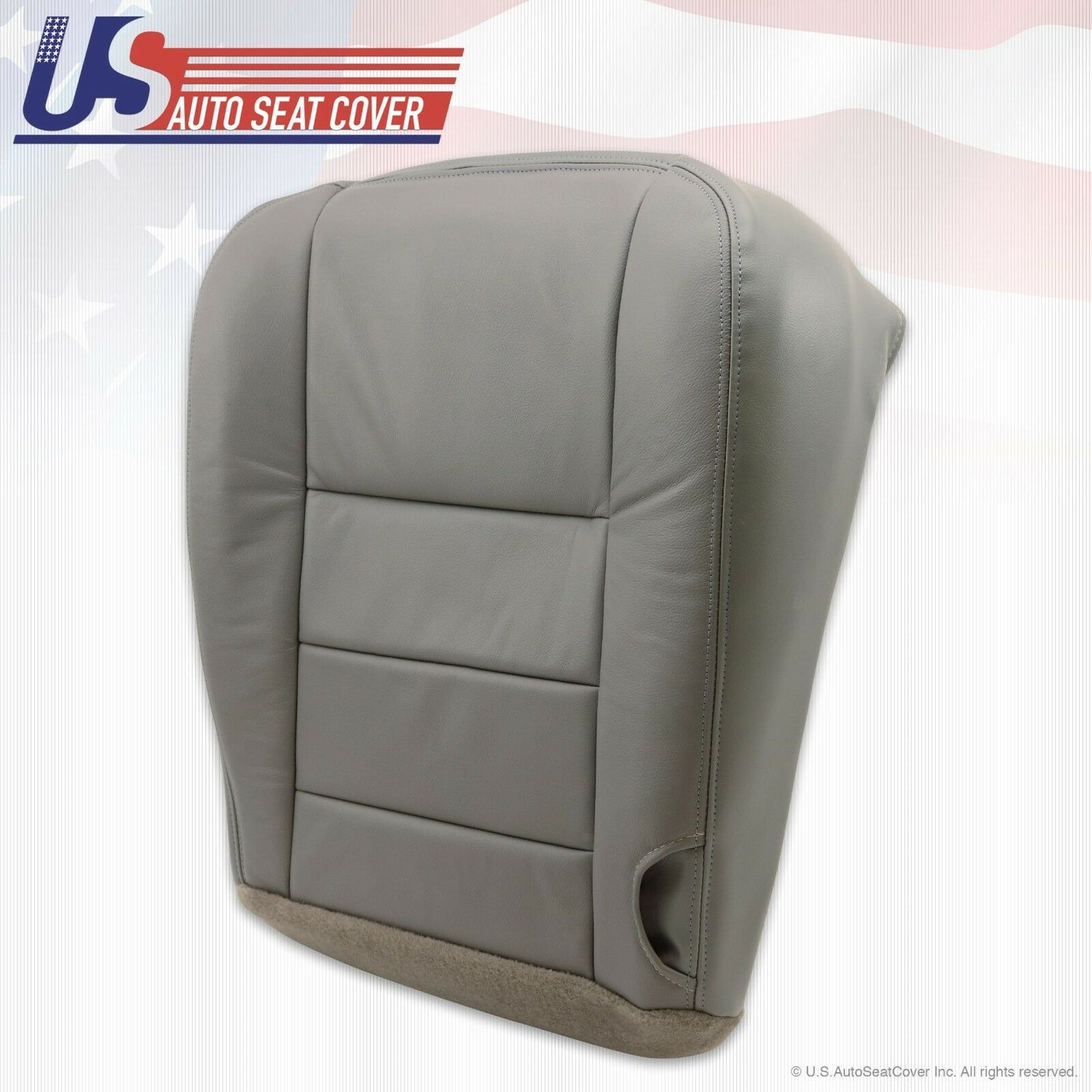 02-07 F250 F350 Lariat Driver Side Bottom Replacement Leather Seat Cover GRAY