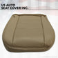 2003 Ford F-250 Lariat Driver Bottom Leather Seat Cover Med Parchment Perforated