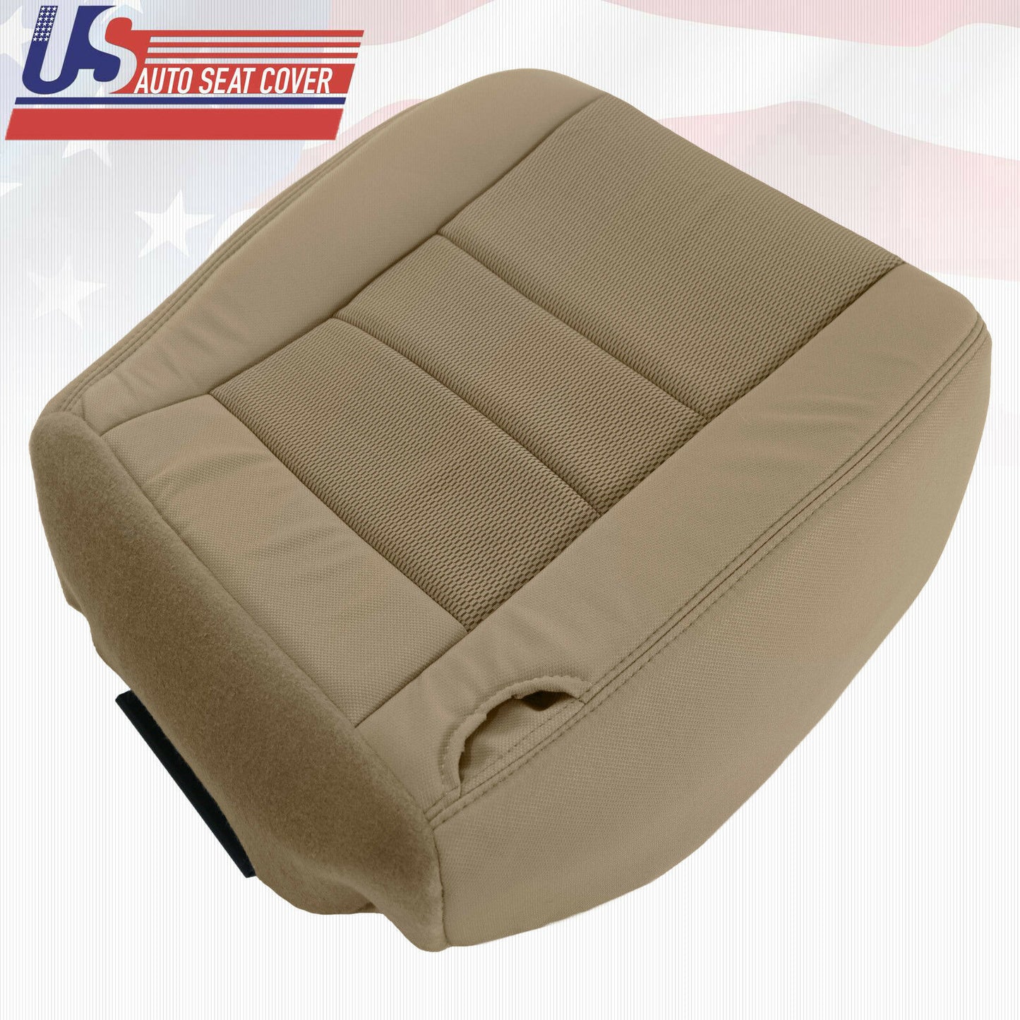 2005 2006 Ford F-250 F-350 Super Duty Driver Bottom Cloth Seat Cover 2 tone TAN