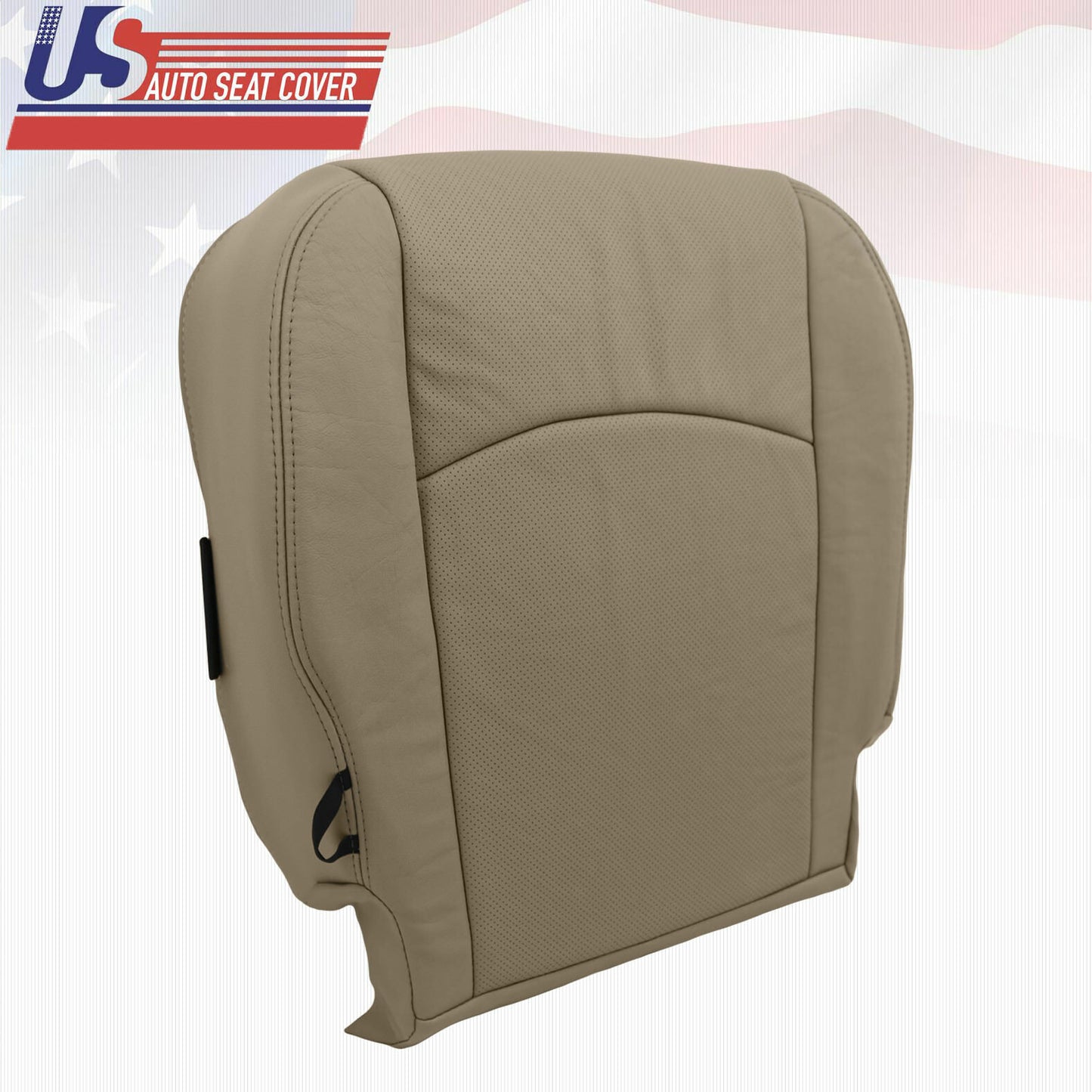 2011 DODGE RAM 1500 DRIVER & PASSENGER LEATHER PERFORATED BOTTOM SEAT COVER TAN