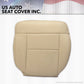 2004 Ford F-150 Lariat F150 -Passenger Side-Bottom Leather Seat Cover  Light Tan