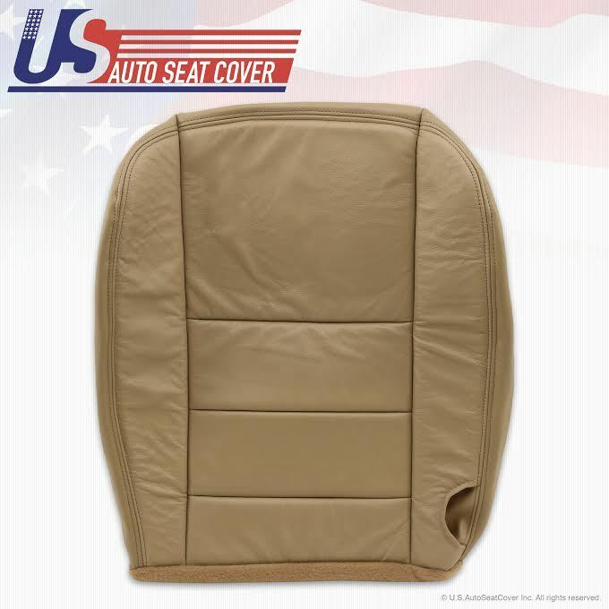 02 to 07 Ford F250 Lariat Driver Heated Bottom Leather Seat Cover Parchment TAN