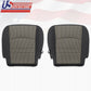 Driver & Passenger Bottom CLOTH Seat Covers 2tone Gray 2009 to 2012 Dodge Ram