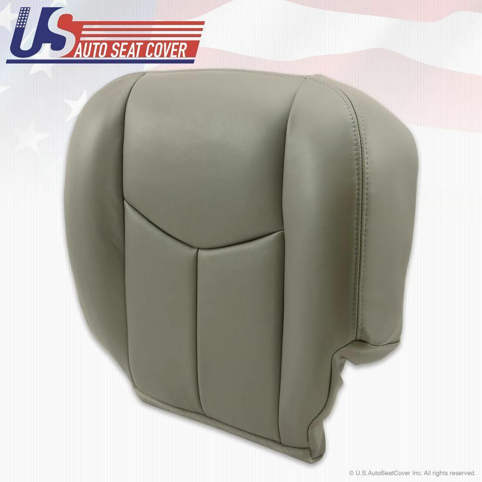 03 04 05 06 & 07 Classic GMC Sierra Driver Bottom Leather Seat Cover pewter gray