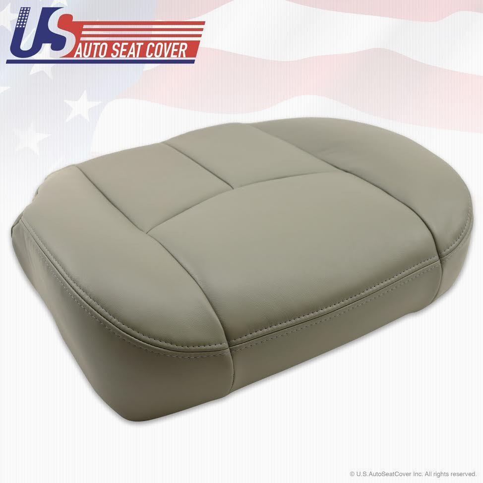 03 04 05 06 & 07 Classic GMC Sierra Driver Bottom Leather Seat Cover pewter gray