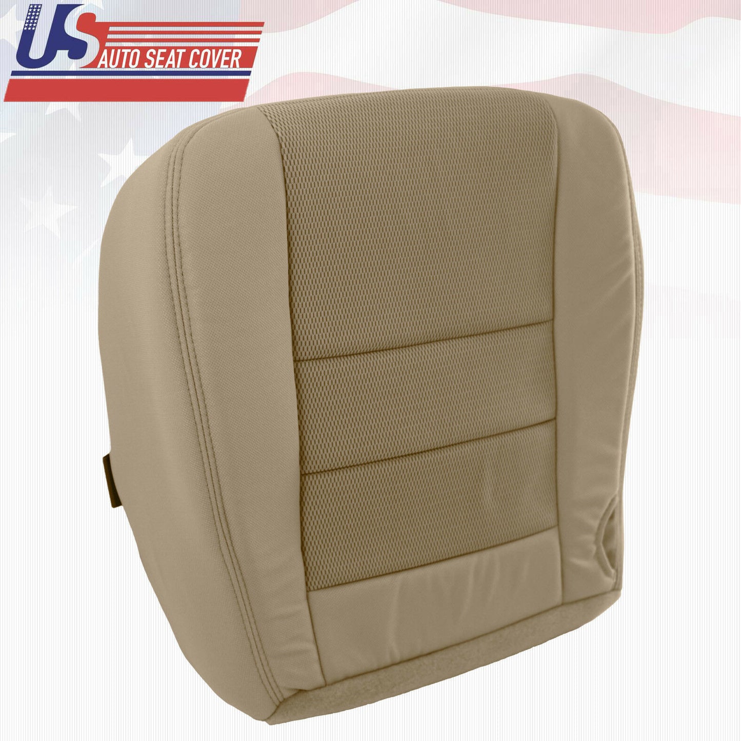 2005 2006 Ford F-250 F-350 Super Duty Driver Bottom Cloth Seat Cover 2 tone TAN