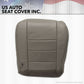 2002 to 2007 Ford F-250 4WD Lariat Bottom Leather Seat Cover Gray Perforated