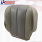 2002 GMC Yukon Denali Driver & Passenger Bottom Leather Seat Cover 2-Tone GRAY
