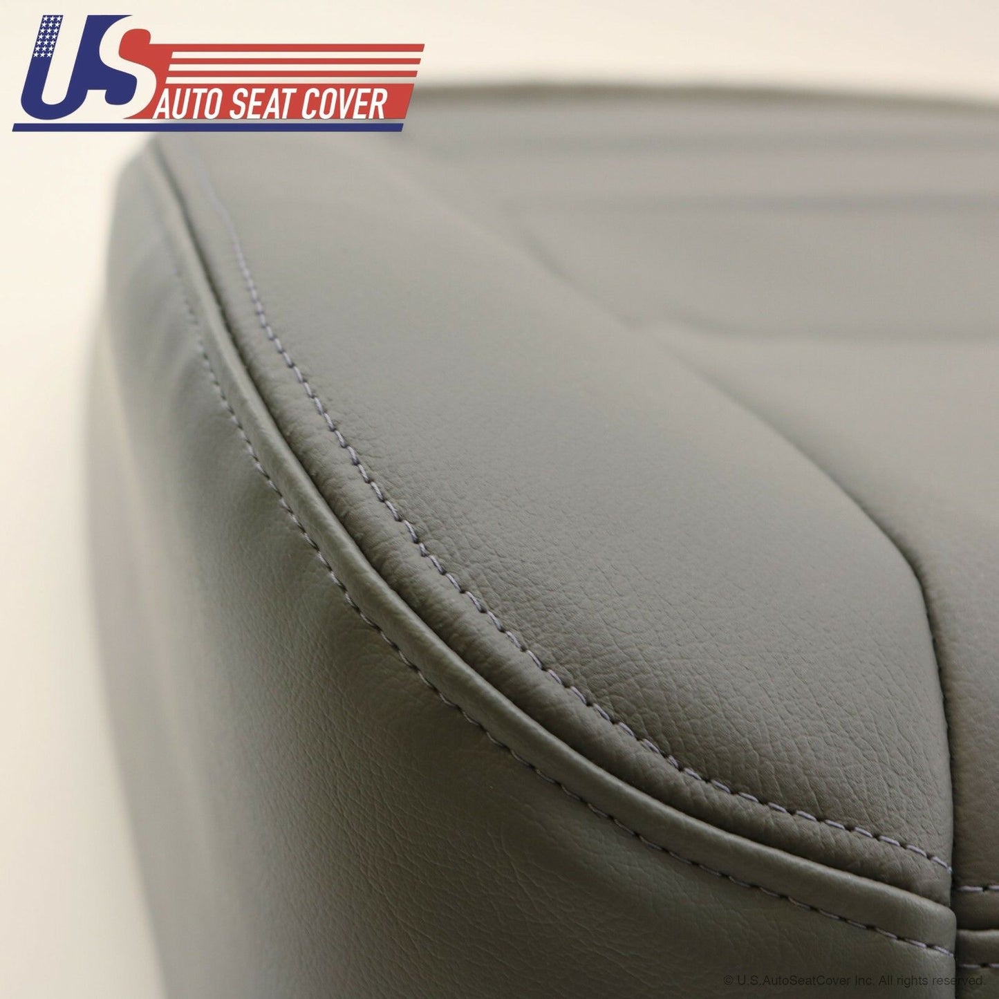 02-07 F250 F350 Lariat Driver Side Bottom Replacement Leather Seat Cover GRAY