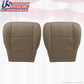 Fits 2001 02 Toyota Tundra Front Driver Passenger Bottom Leather Seat Cover Tan