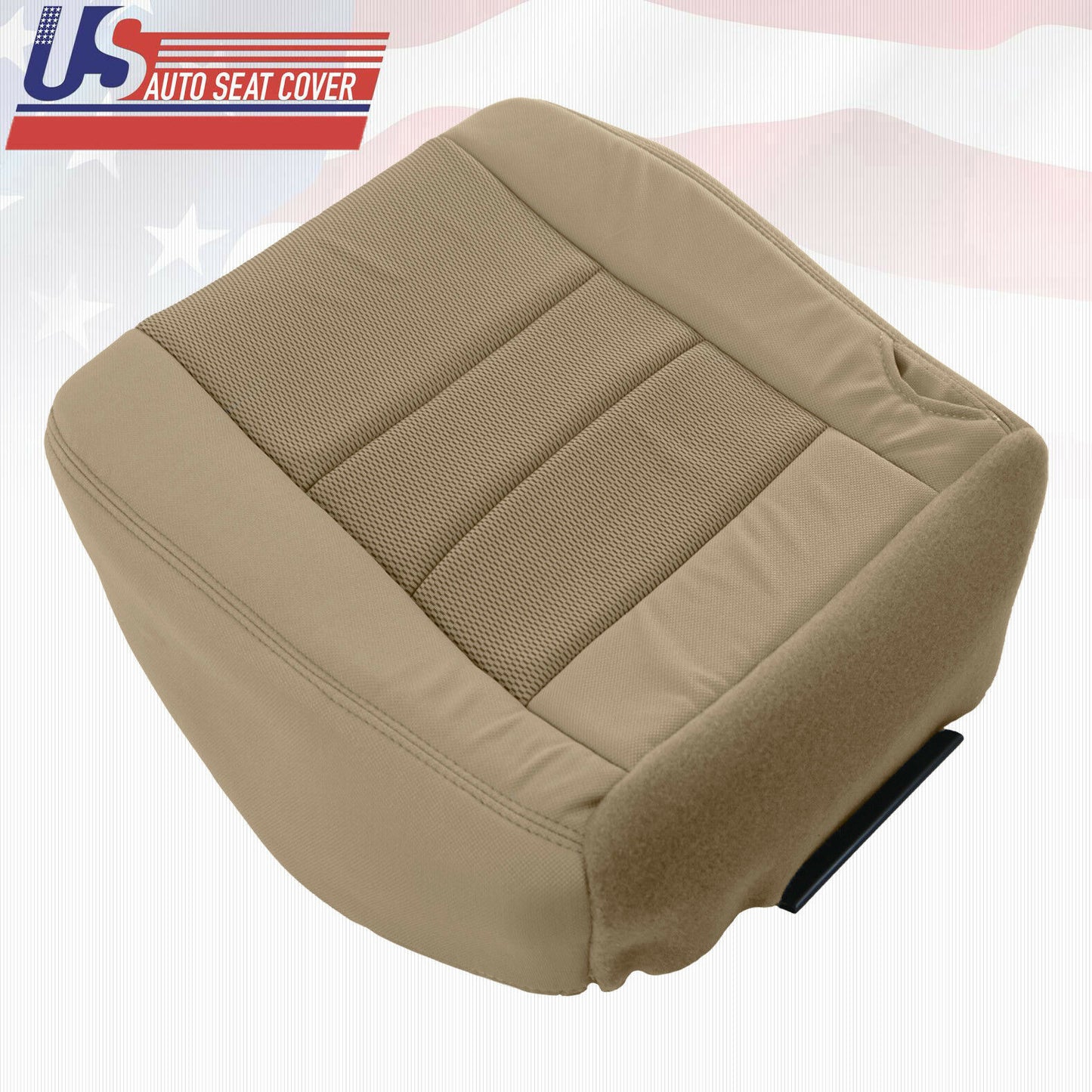 2005 2006 Ford F-250 F-350 Super Duty Driver Bottom Cloth Seat Cover 2 tone TAN