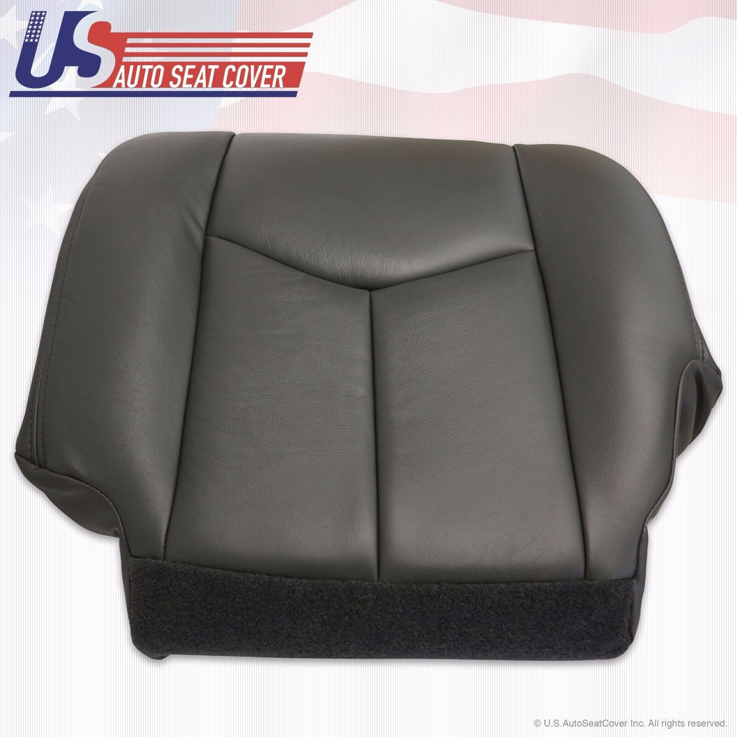 03 -06 Silverado Avalanche Sierra Front Left Bottom Leather Seat Cover Dark Gray