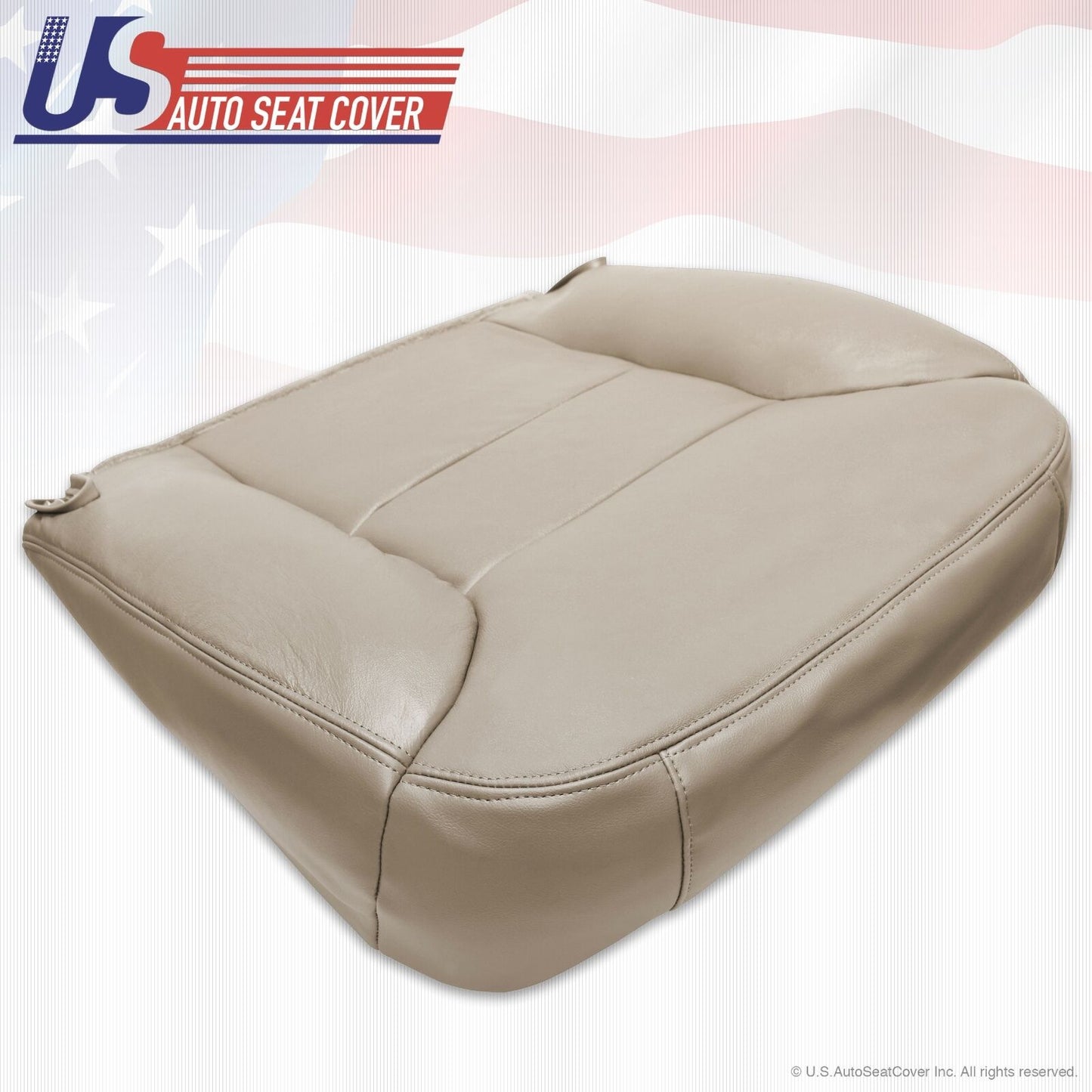 1995 to 1999 Chevy Suburban Driver & Passenger Leather Bottom Seat Covers Tan